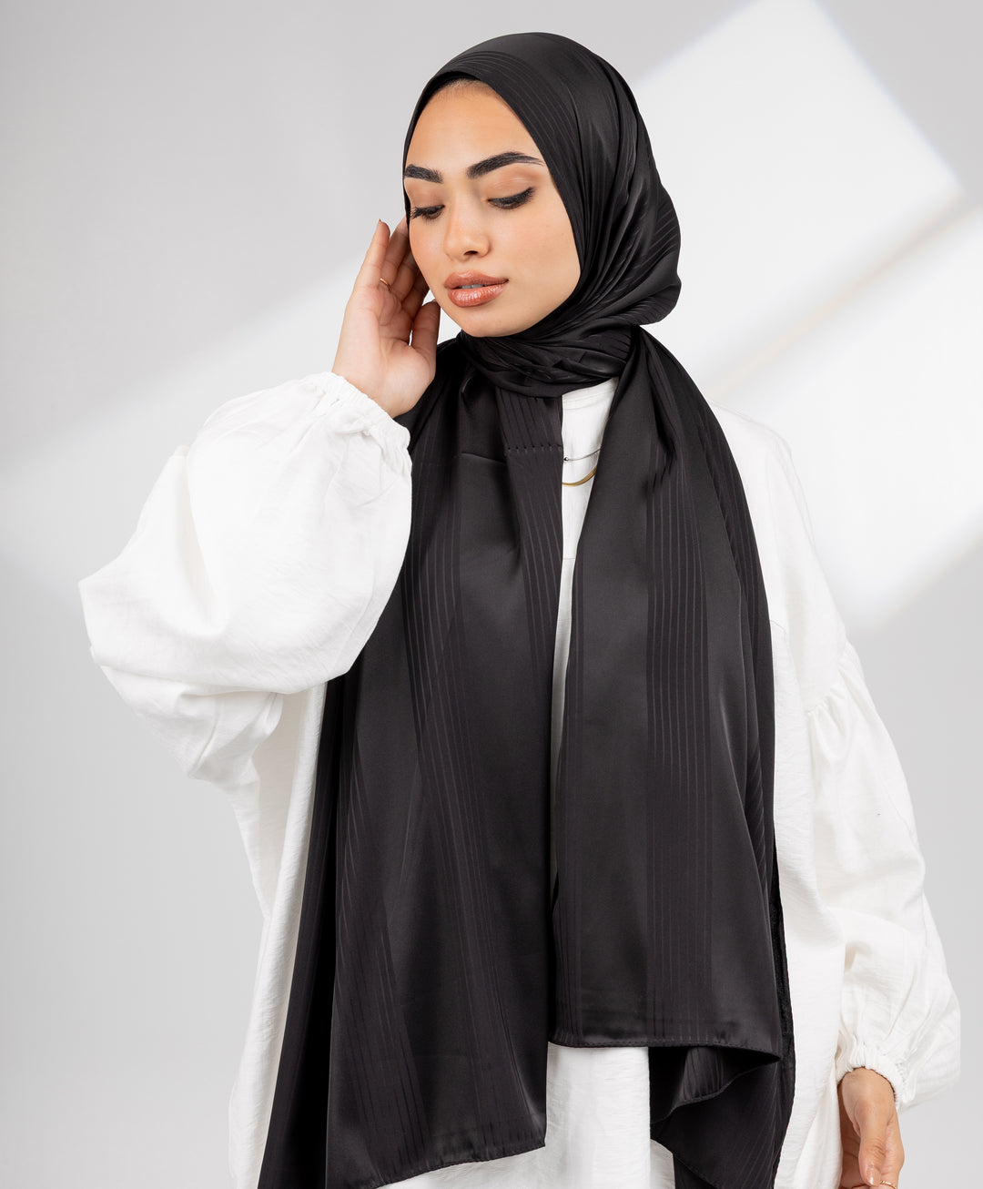 Striped Satin Scarf