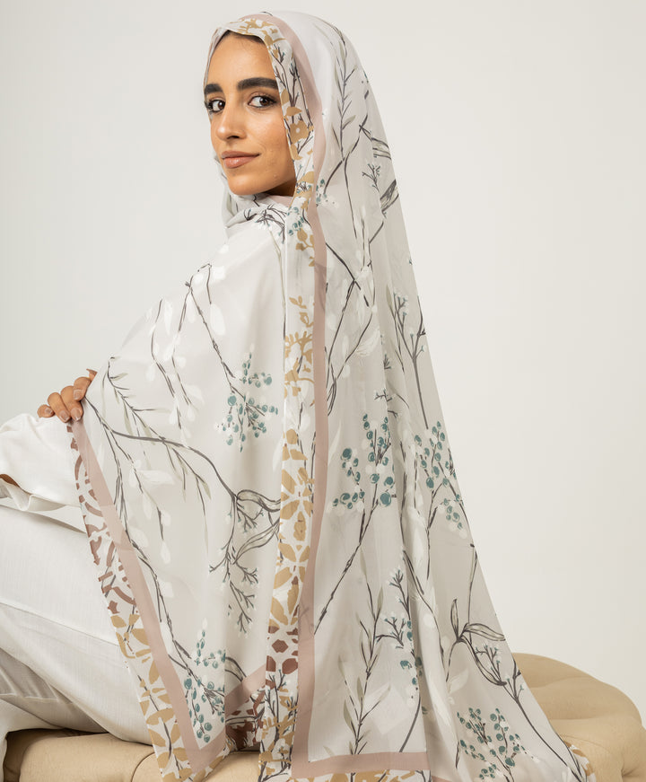 Minimalist Floral Scarf