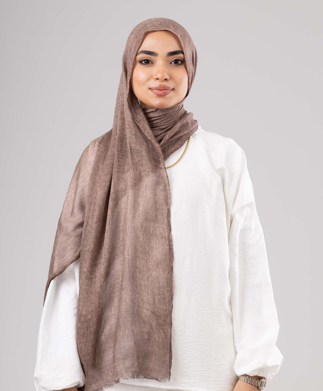 Fuzzy Linen Marble Scarf