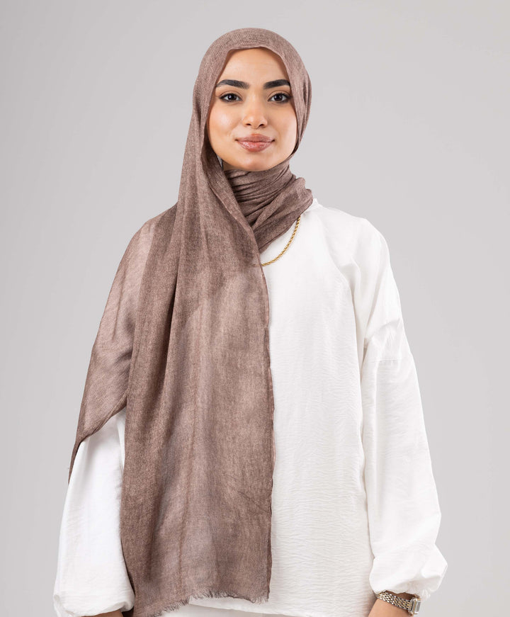 Fuzzy Linen Marble Scarf