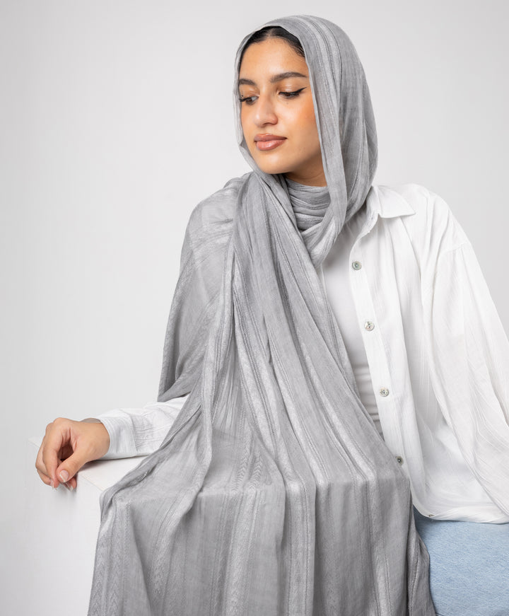 Striped Marble Linen Scarf