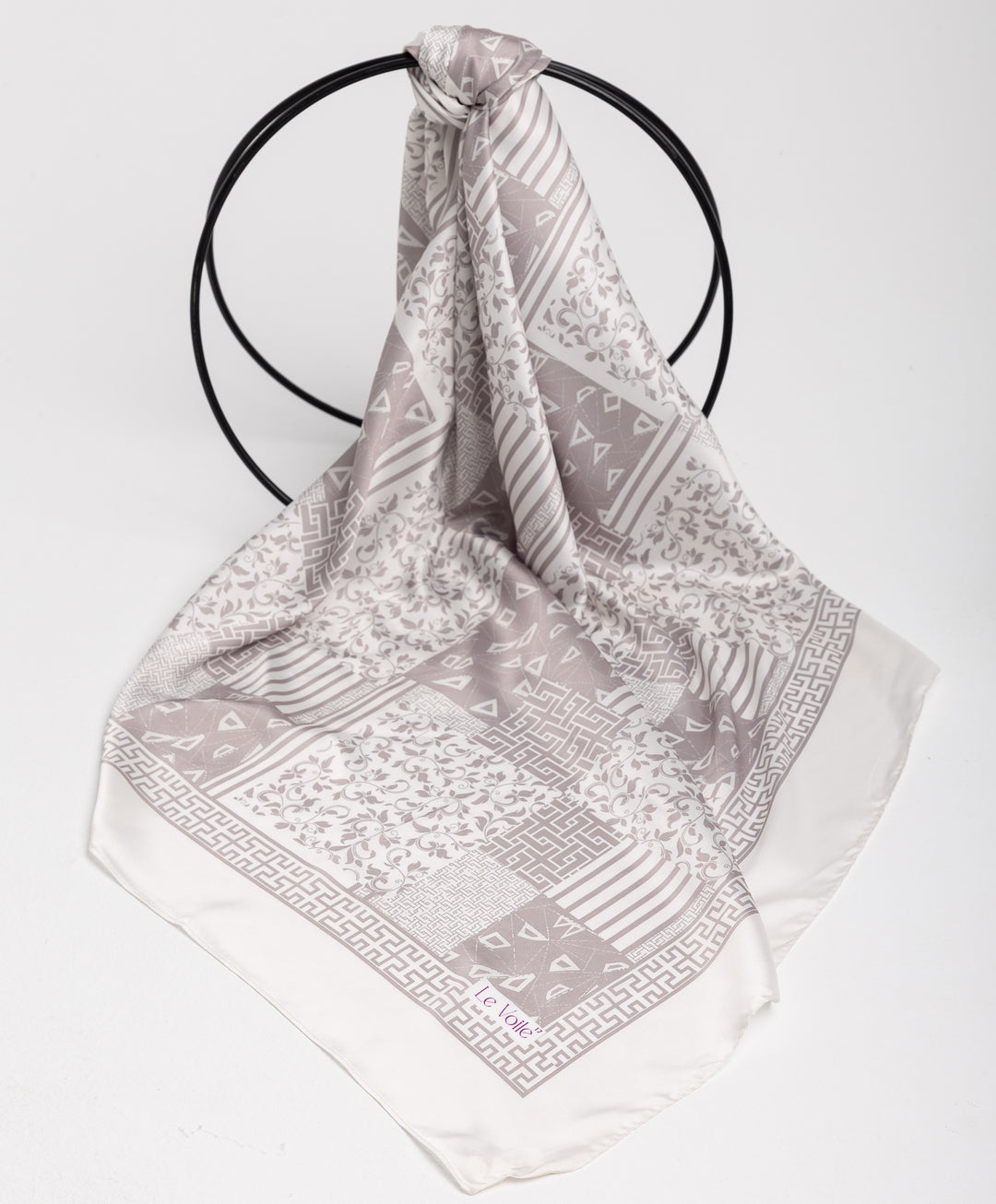 Printed Thick Satin Sq. Scarf