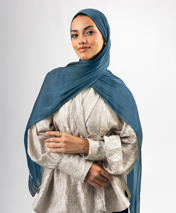 Organza Crinkle Satin Scarf