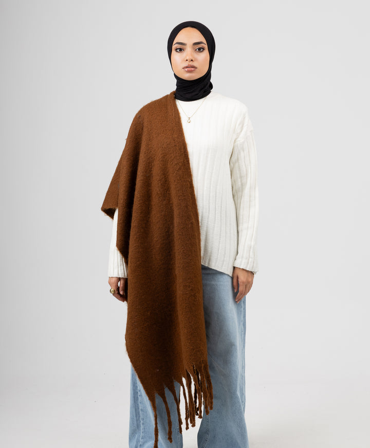 Essential Shawl-Caramel Brown