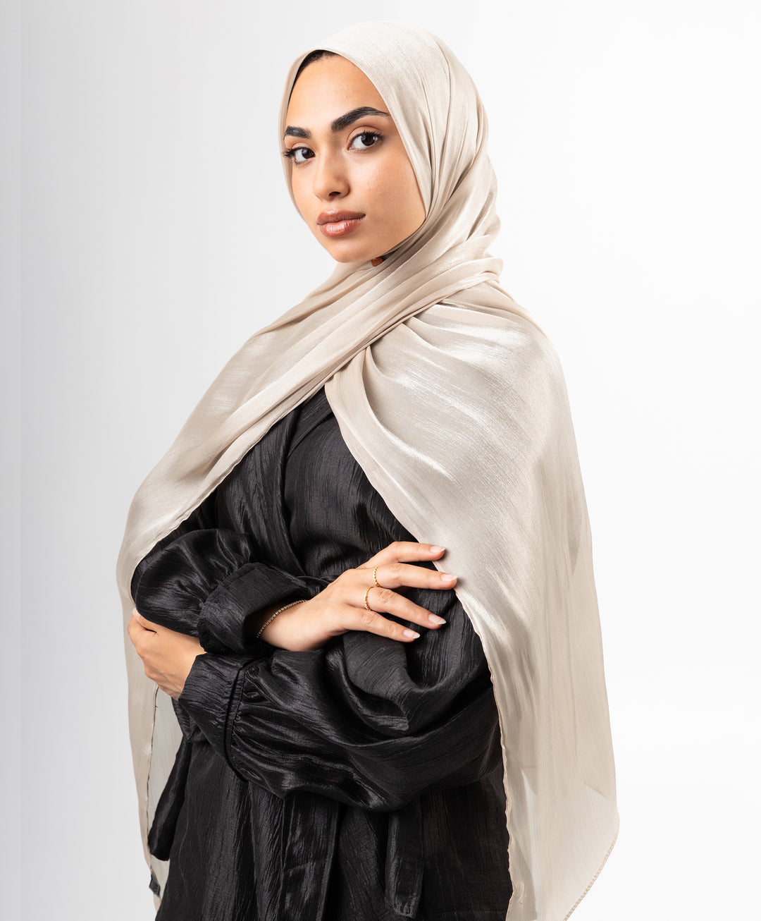 Organza Crinkle Satin Scarf
