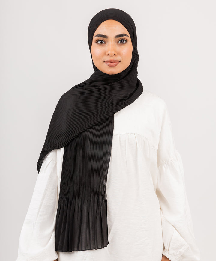 Pleated Chiffon Scarf