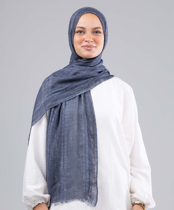 Lined Marble Cotton Scarf