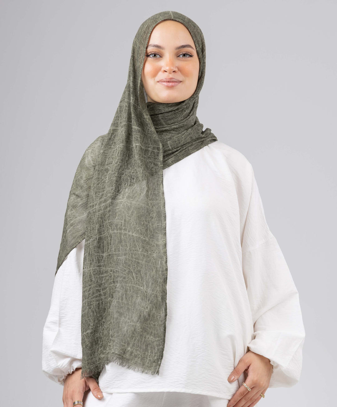 Bamboo Cotton Crushed Scarf