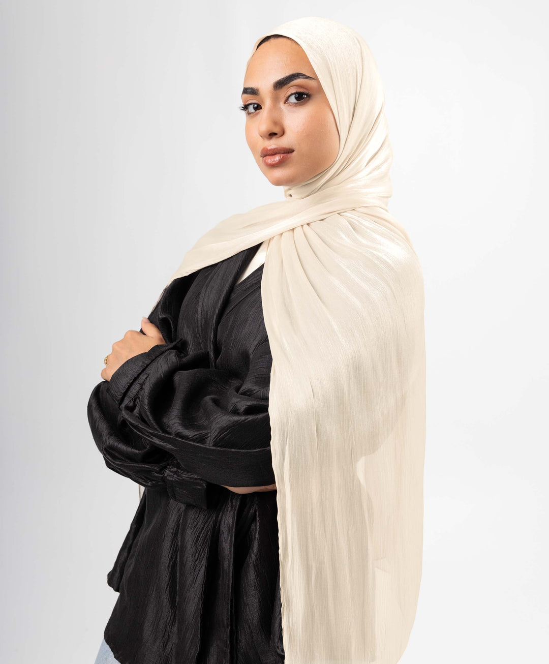 Organza Crinkle Satin Scarf