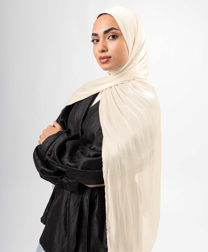 Organza Crinkle Satin Scarf