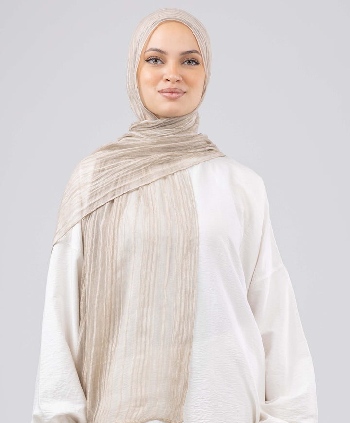 Gloss Silk Stripes Scarf