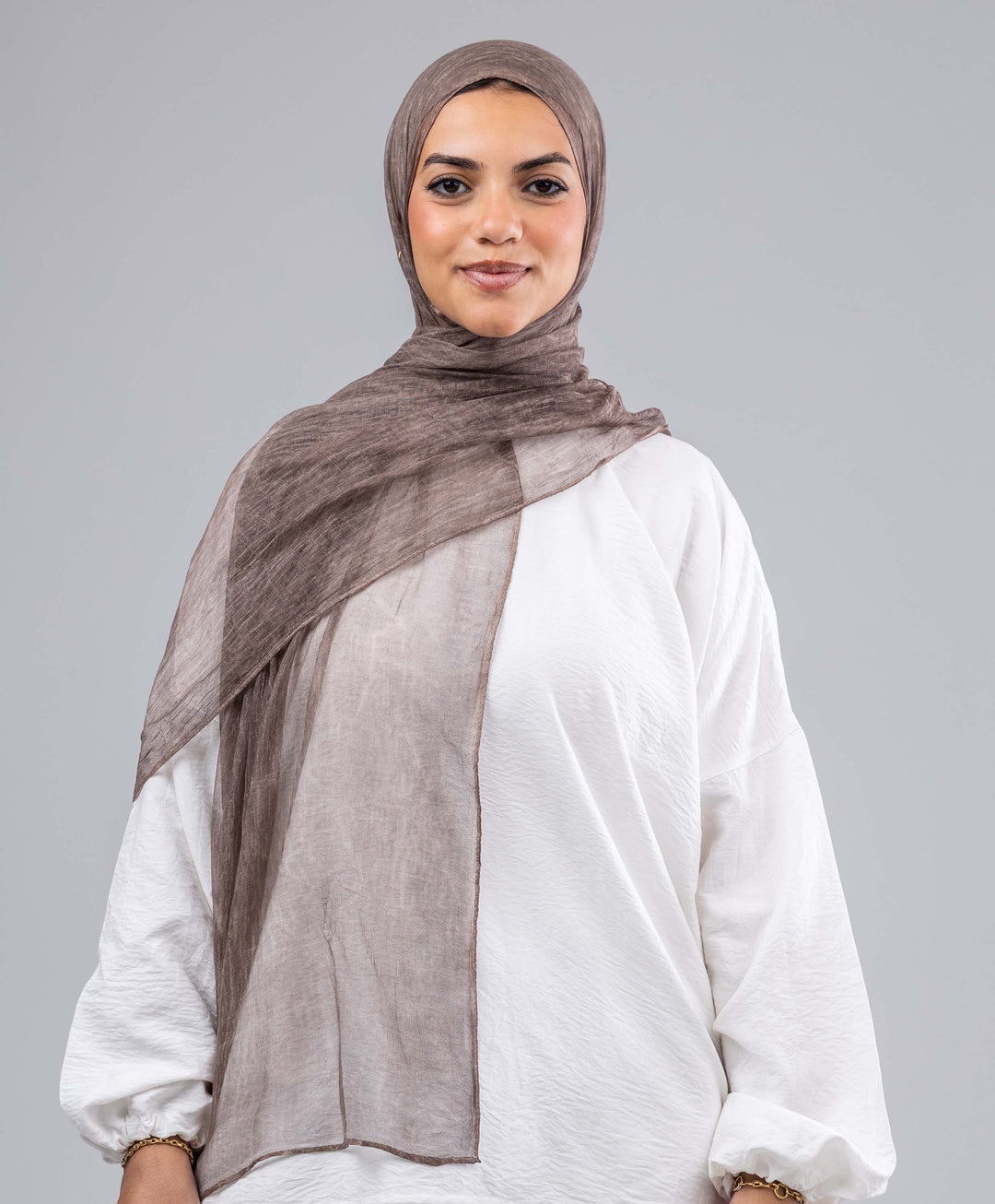 Plain Marble Chiffon Scarf