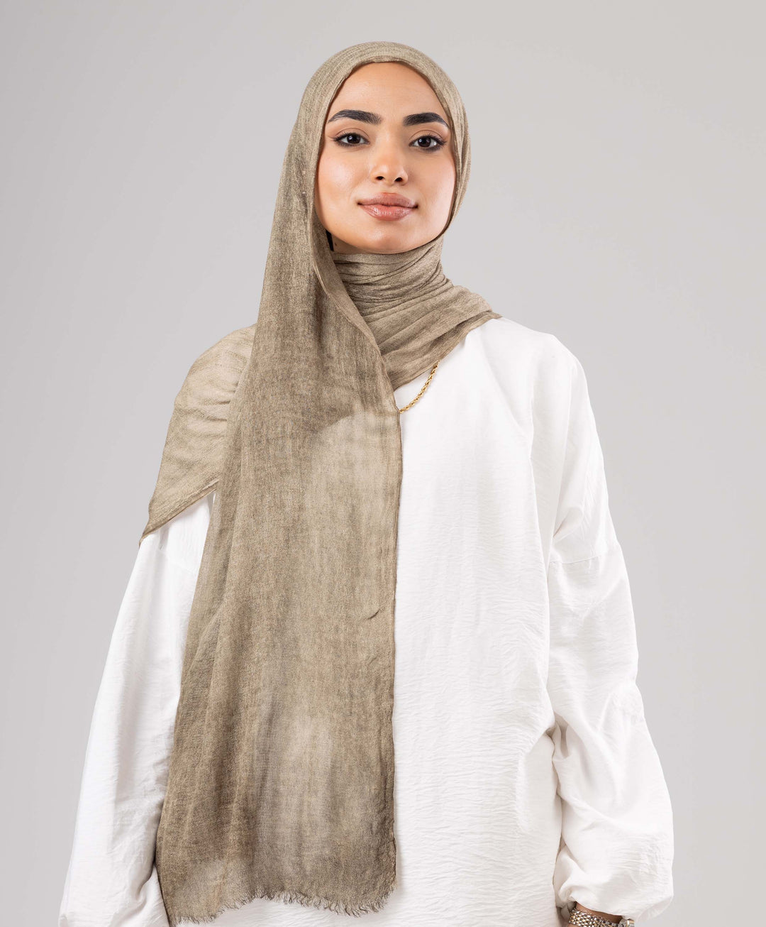 Fuzzy Linen Marble Scarf
