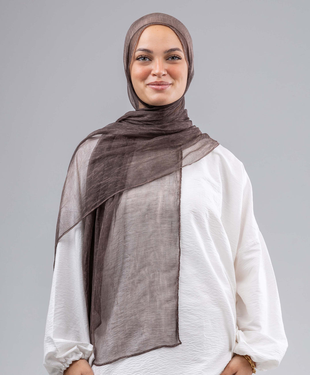 Plain Marble Chiffon Scarf