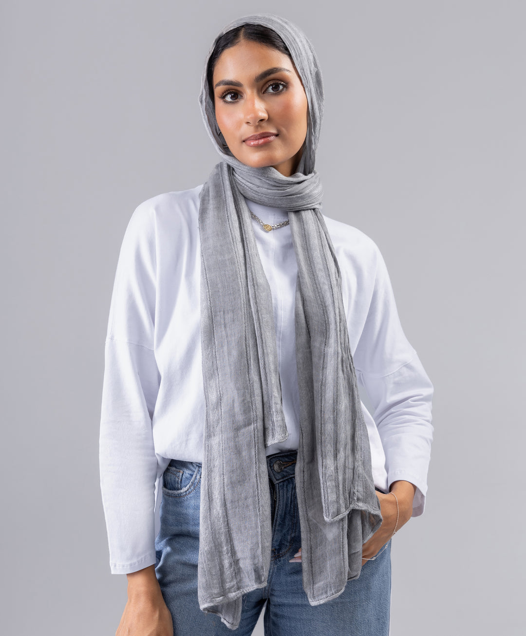 Striped Linen Scarf