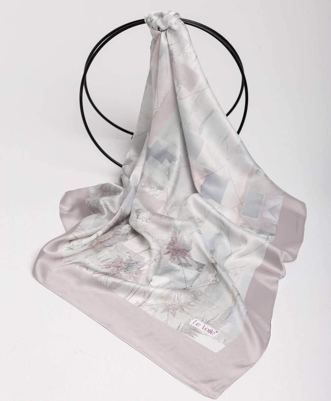 Printed Thick Satin Sq. Scarf