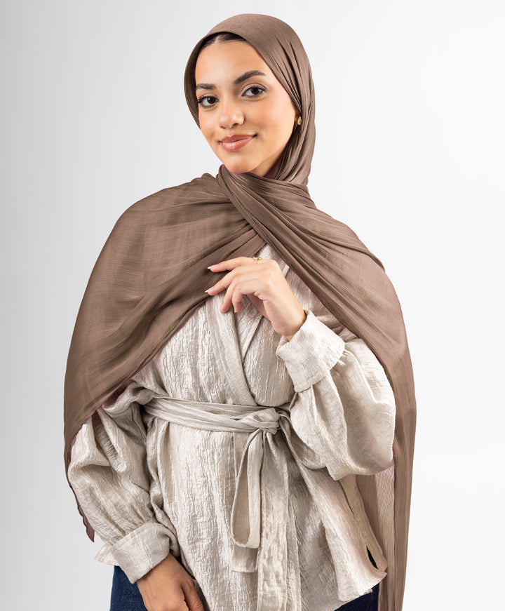 Organza Crinkle Satin Scarf
