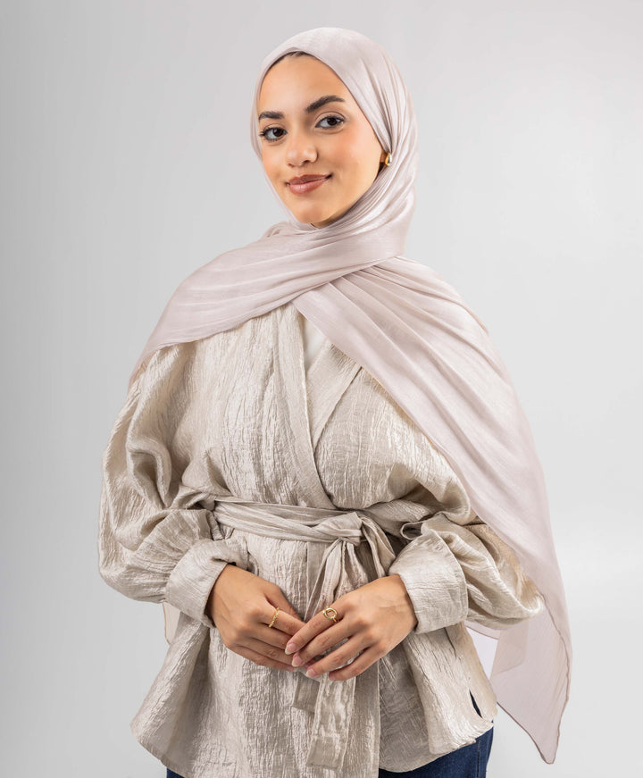 Organza Crinkle Satin Scarf