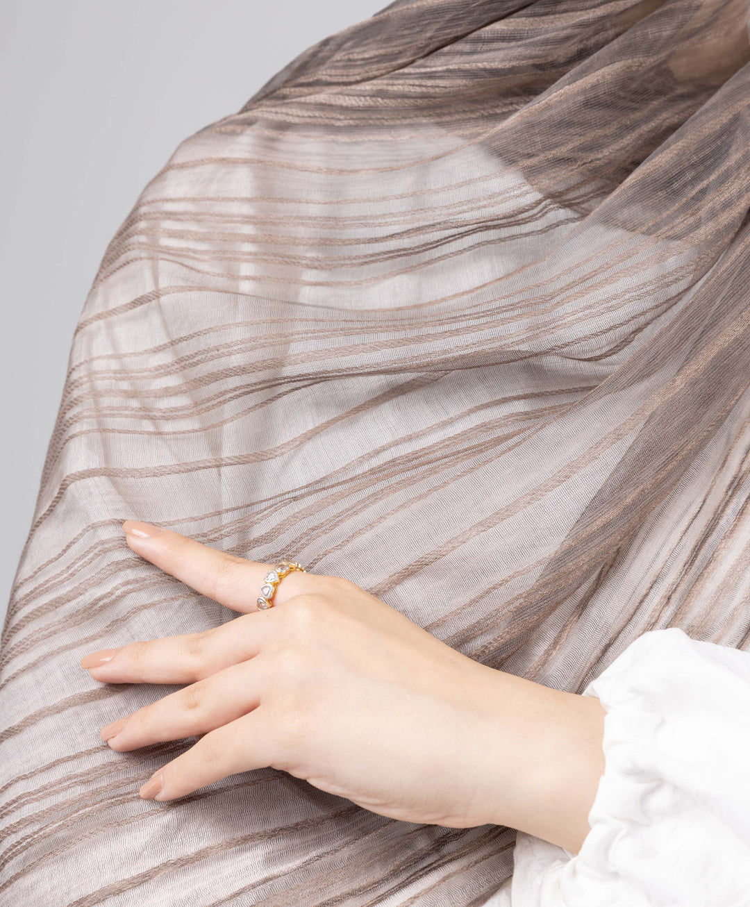 Gloss Silk Stripes Scarf
