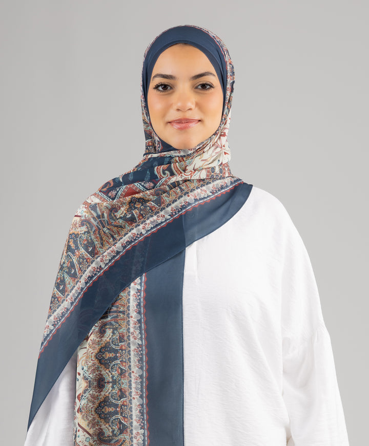 Royal Mosaic Chiffon Scarf