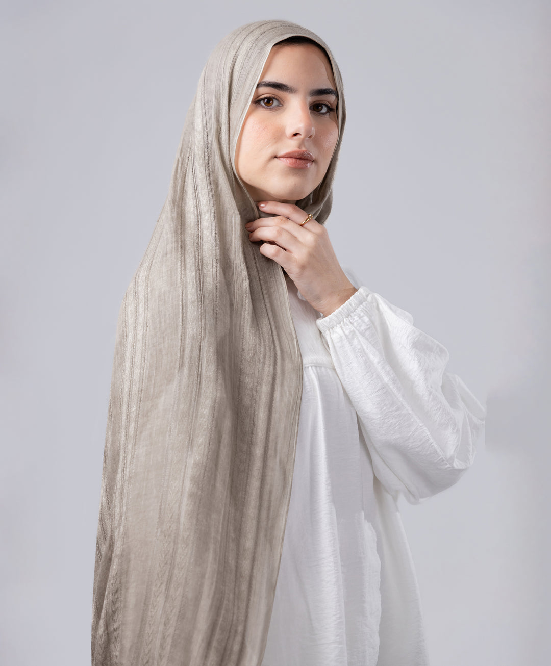 Striped Marble Linen Scarf