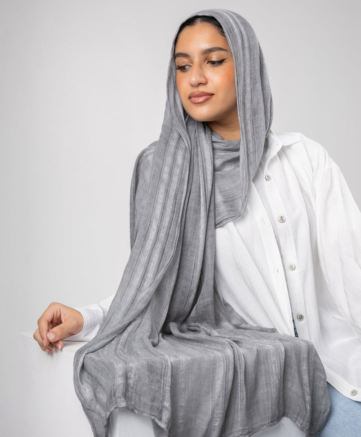 Striped Marble Linen Scarf