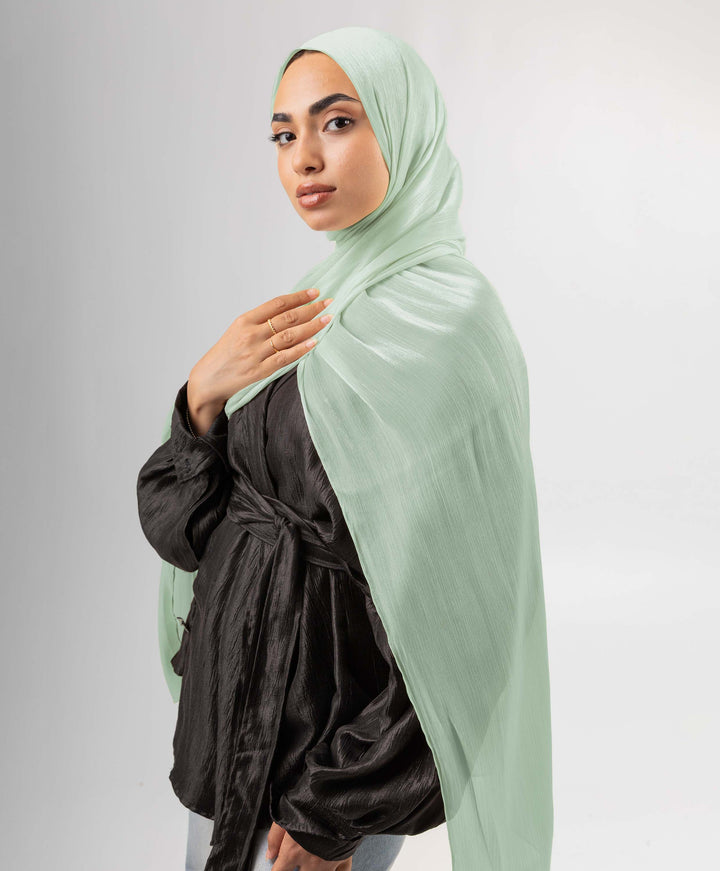 Organza Crinkle Satin Scarf