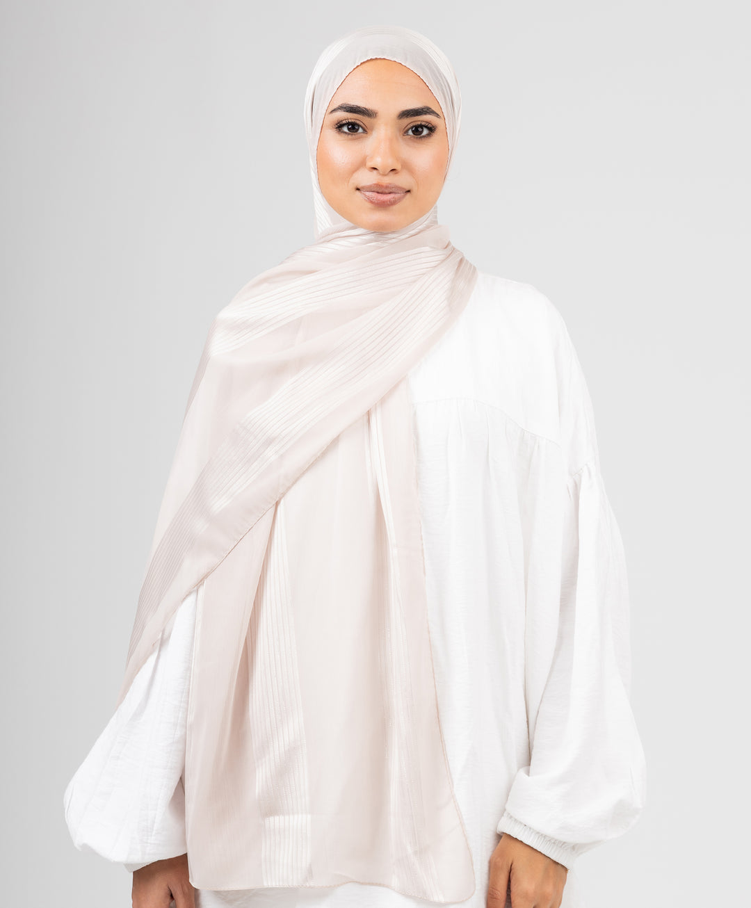 Glittery Crinkle Satin Chiffon Scarf