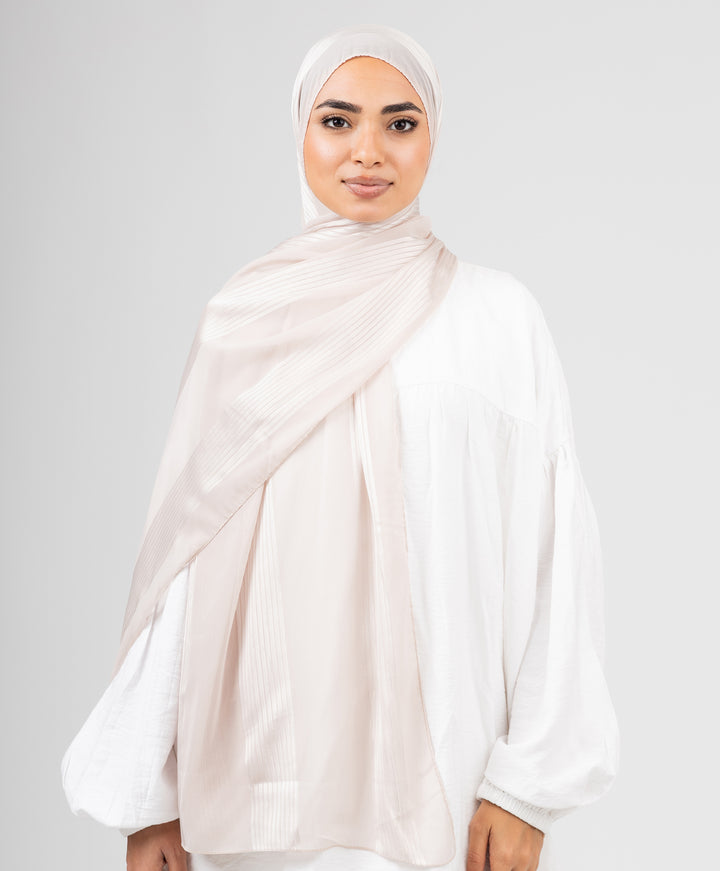 Glittery Crinkle Satin Chiffon Scarf