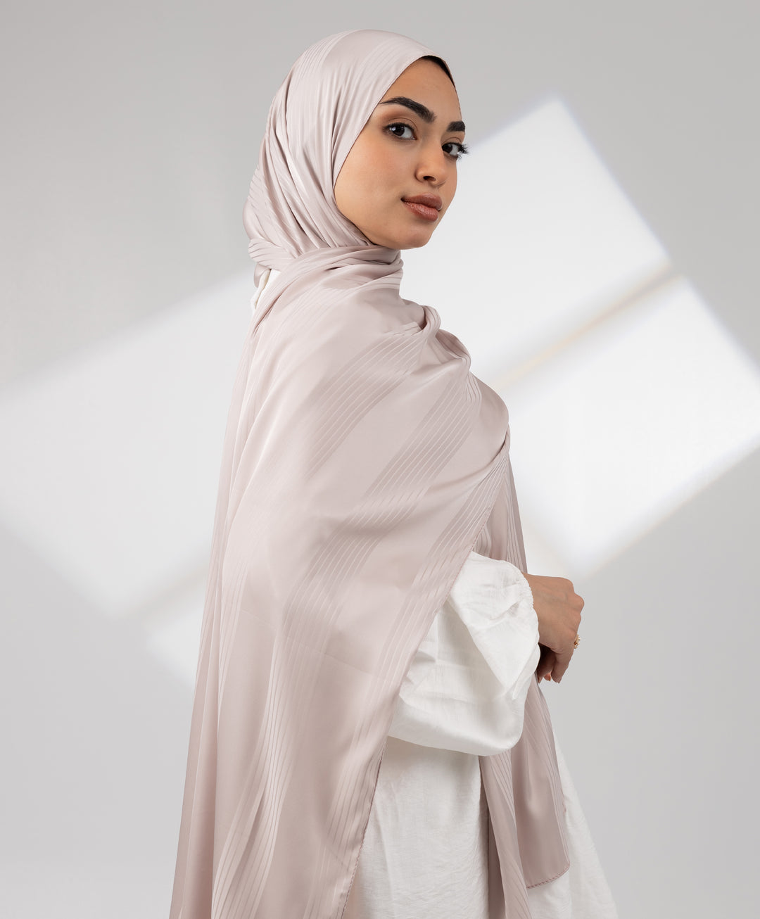 Striped Satin Scarf