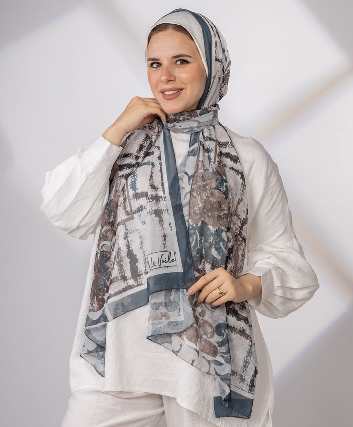 Damask Chiffon Scarf