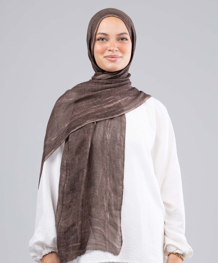 Lined Marble Cotton Scarf