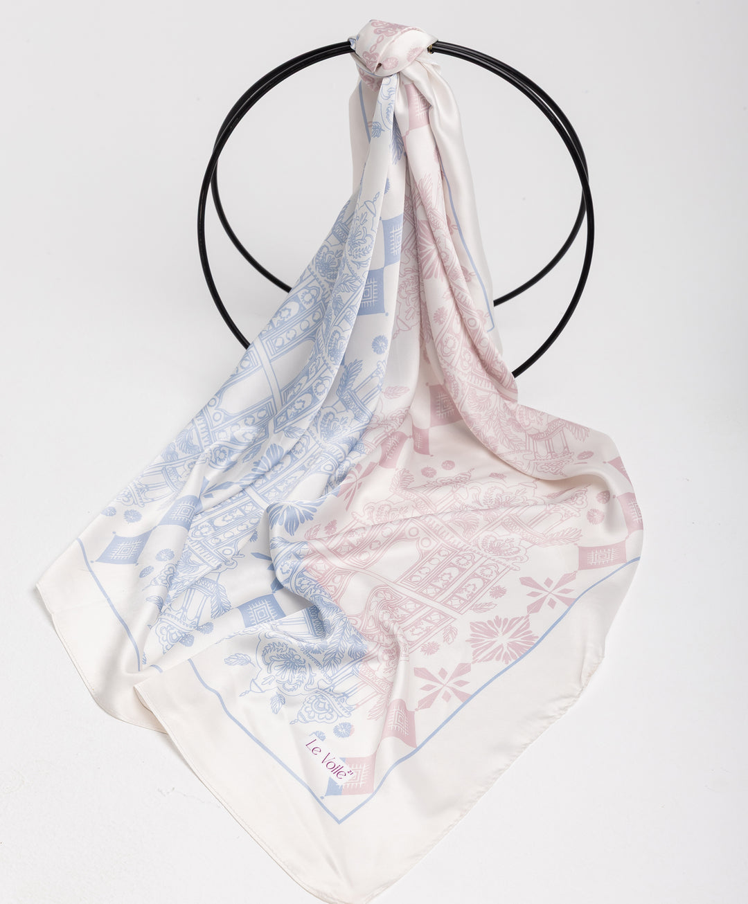 Printed Thick Satin Sq. Scarf