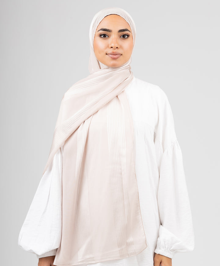 Glittery Crinkle Satin Chiffon Scarf