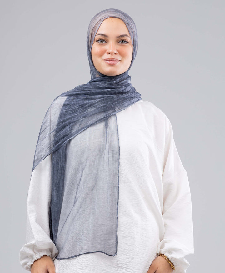 Lined Marble Chiffon Scarf