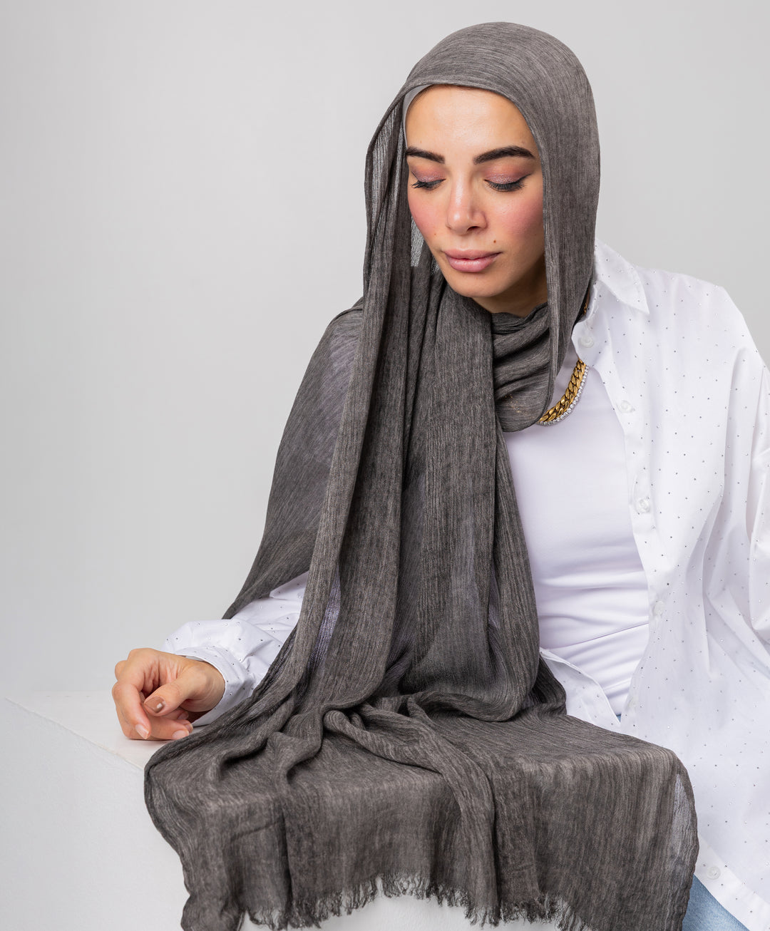 Marble Linen Scarf