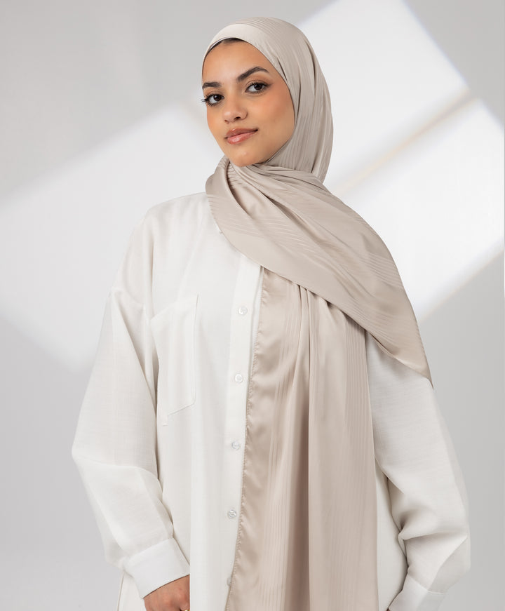 Striped Satin Scarf