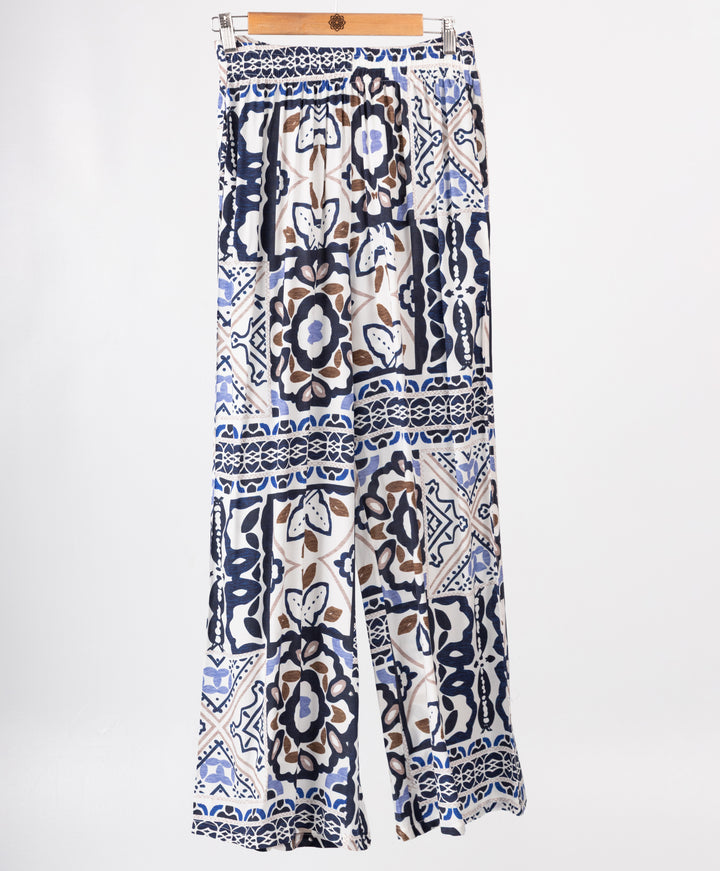 Geometric Linen Pants