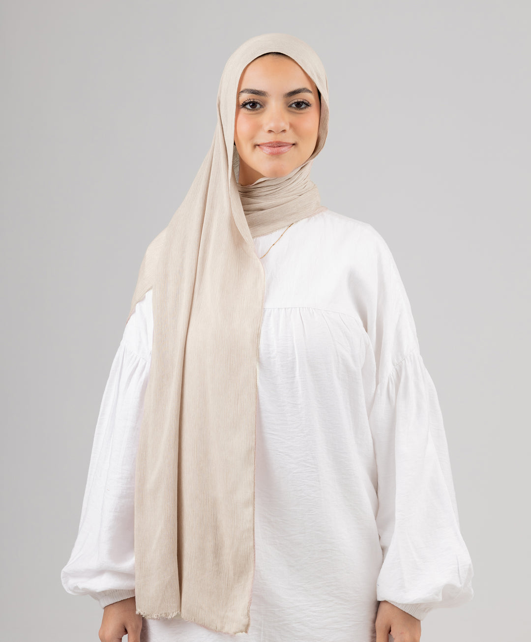 Foggy Marble Tassels Cotton Scarf