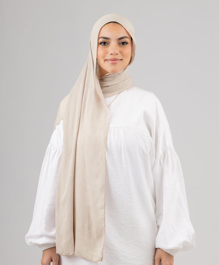 Foggy Marble Tassels Cotton Scarf