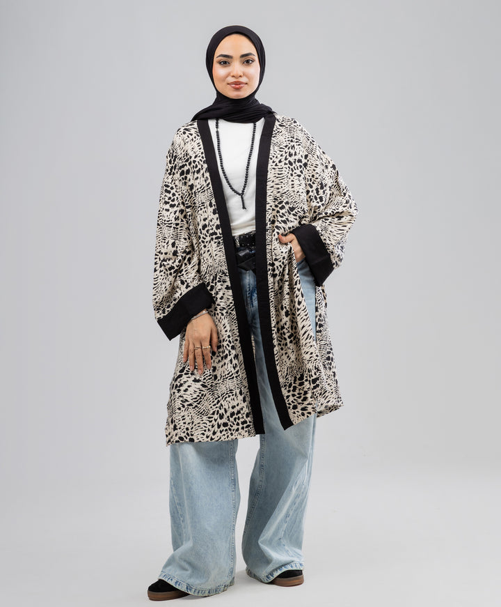 Leopard Linen Kimono