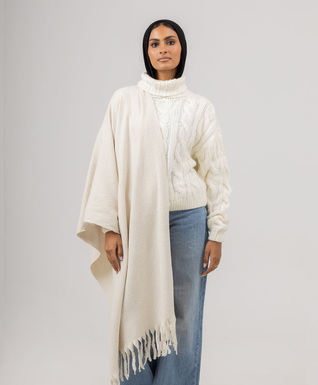 Whisper Long Tassels Shawl