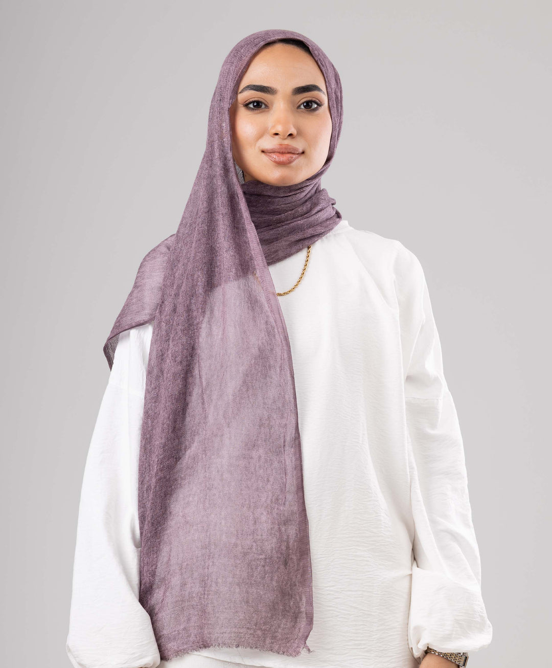 Fuzzy Linen Marble Scarf