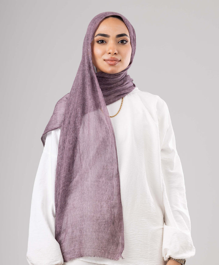 Fuzzy Linen Marble Scarf