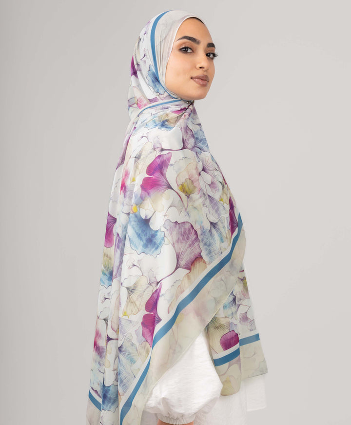 Ginkgo Breeze Chiffon Scarf