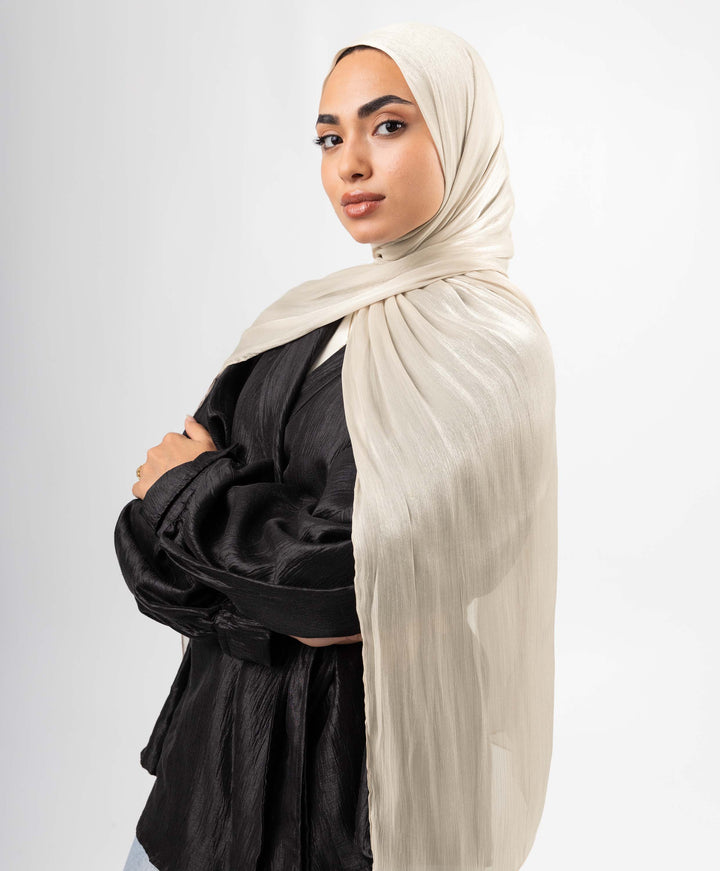 Organza Crinkle Satin Scarf