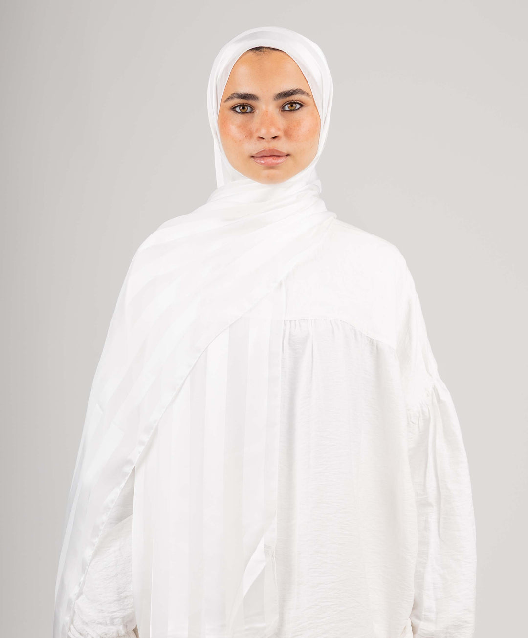 Lined Satin Chiffon Scarf