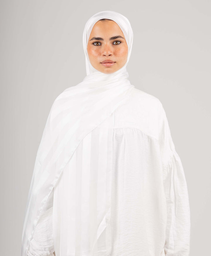 Lined Satin Chiffon Scarf