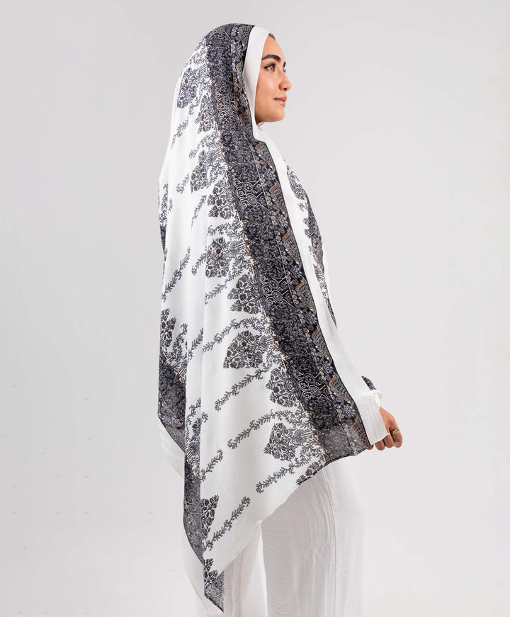 Dark Floral Modal Scarf