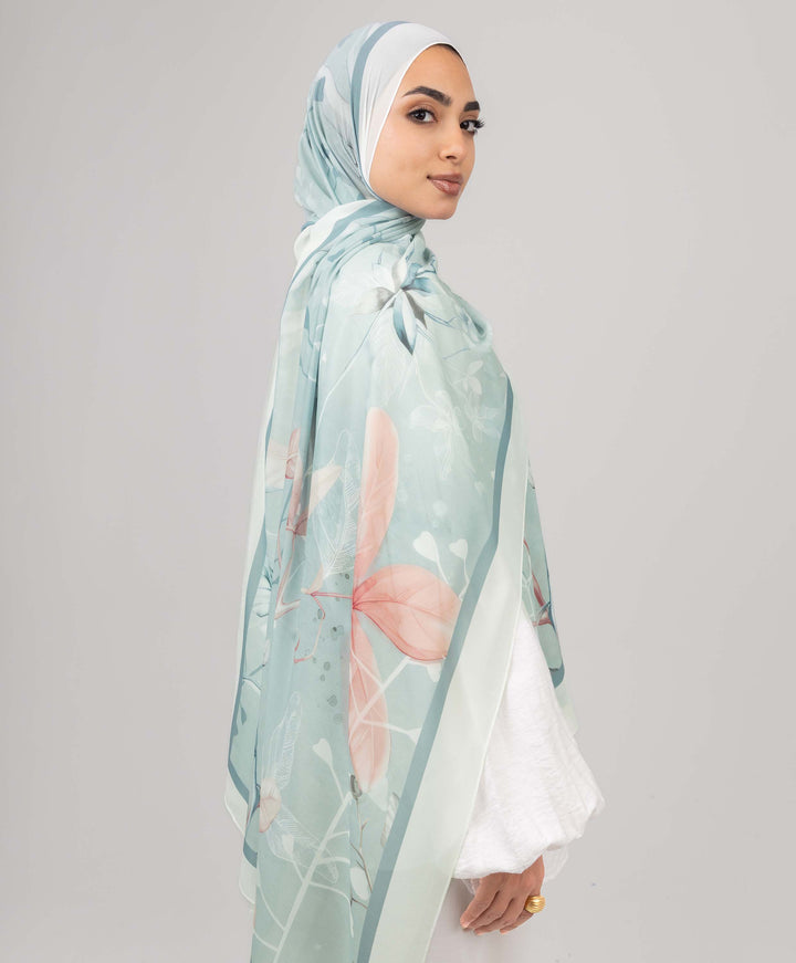 Leaves Chiffon Scarf